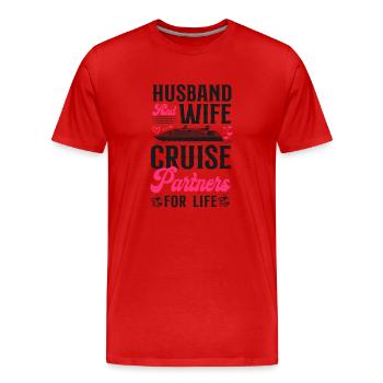 Cruise Ship Vacation Marriage - Men's Premium Organic T-Shirt - red - Front - Damien (186cm)