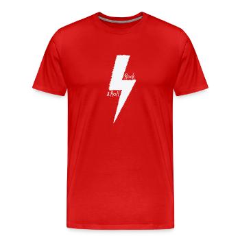Rock 'n' Roll Gitarre Genre Musikstil - Männer Premium Bio T-Shirt - Rot - Vorne - Damien (186cm)