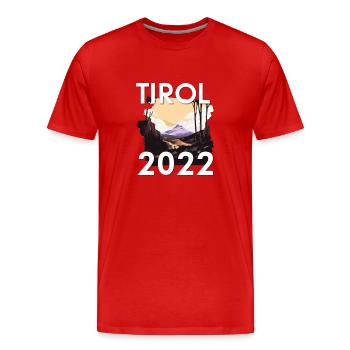 Tyrol 2022 - T-shirt bio Premium Homme - rouge - Devant - Damien (186cm)