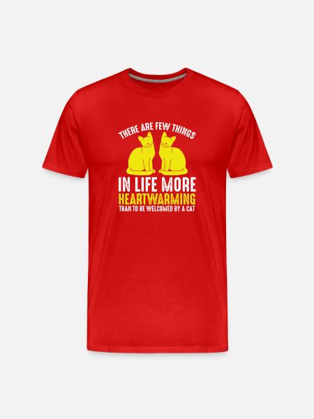 Deux chats mignons - T-shirt bio Premium Homme - rouge
