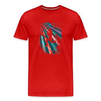 Retro HIIT - Männer Premium Bio T-Shirt - Rot - Vorne - Damien (186cm)
