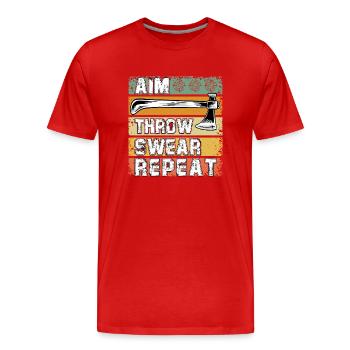Viser lancer jurer Répéter - T-shirt bio Premium Homme - rouge - Devant - Damien (186cm)