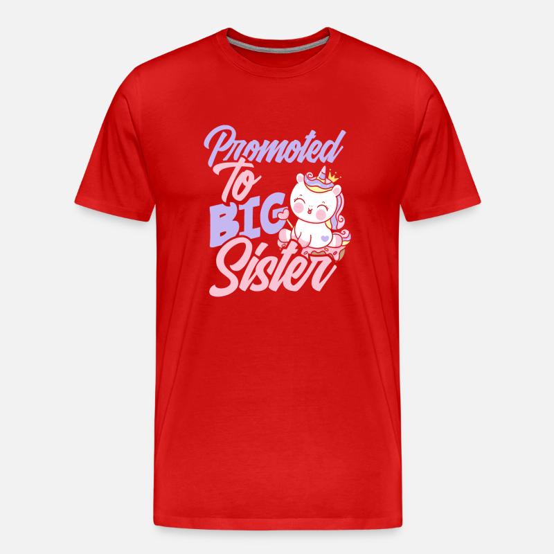 Nachwuchs Mädchen Schwester - Männer Premium Bio T-Shirt - Rot