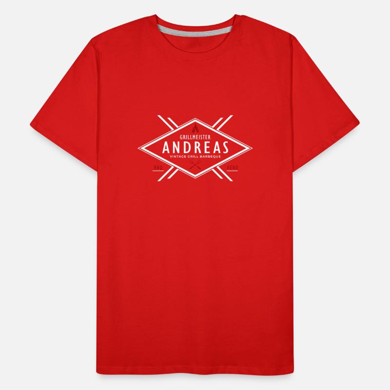 Grill master Andreas first name Men's Premium Organic T-Shirt