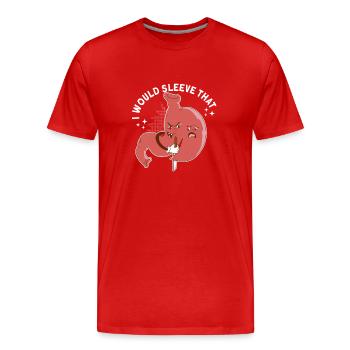 Gastric sleeve gastrectomy Sleeve gastrectomy - Men's Premium Organic T-Shirt - red - Front - Damien (186cm)