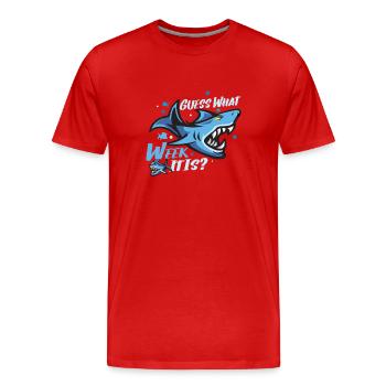 Shark Ocean Predator Scuba Diver Plongée - T-shirt bio Premium Homme - rouge - Devant - Damien (186cm)