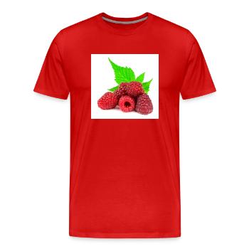 Framboise. Framboise - T-shirt bio Premium Homme - rouge - Devant - Damien (186cm)