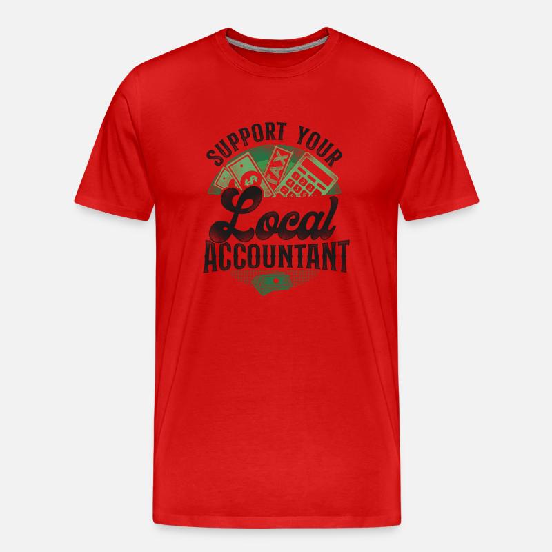 Comptable Comptable Comptable Comptabilité - T-shirt bio Premium Homme - rouge