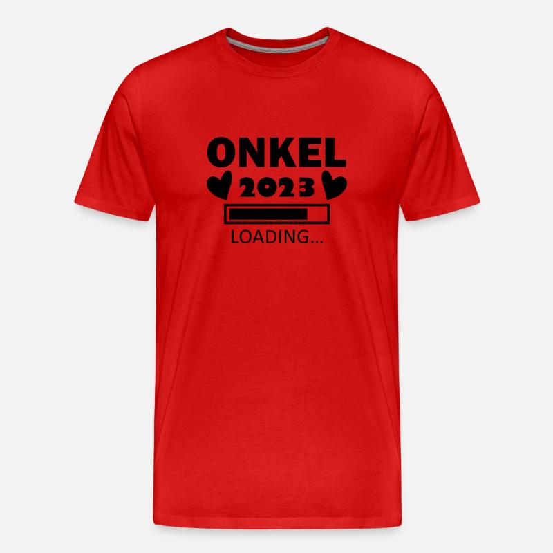 Onkel 2023 Loading - Männer Premium Bio T-Shirt - Rot