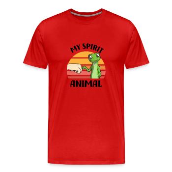 Gecko Liebhaber - Männer Premium Bio T-Shirt - Rot - Vorne - Damien (186cm)