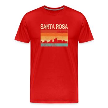 Santa Rosa - Men's Premium Organic T-Shirt - red - Front - Damien (186cm)