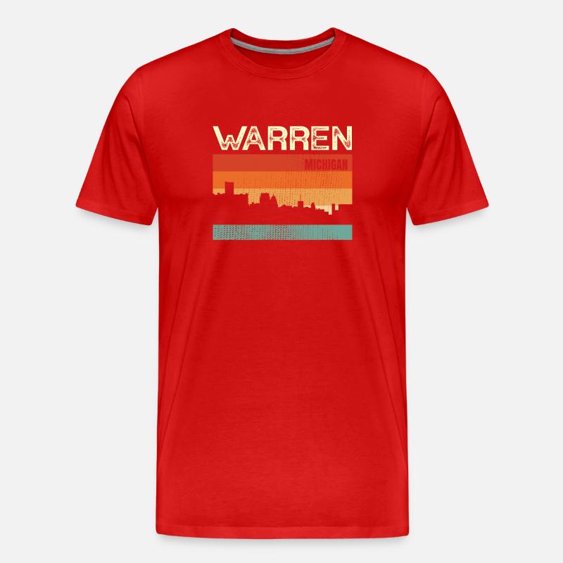 Labyrinth - Männer Premium Bio T-Shirt - Rot