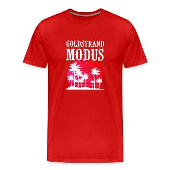 Mode Sables dorés - T-shirt bio Premium Homme - rouge - Devant - Damien (186cm)