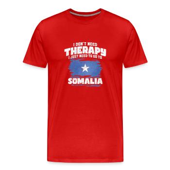 Somalia - Men's Premium Organic T-Shirt - red - Front - Damien (186cm)