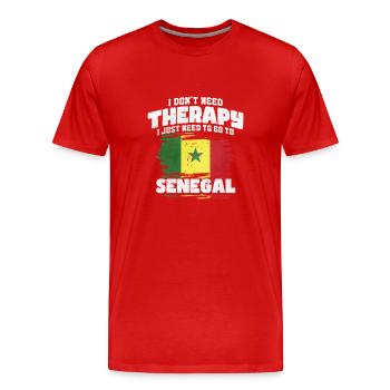 Senegal - Männer Premium Bio T-Shirt - Rot - Vorne - Damien (186cm)