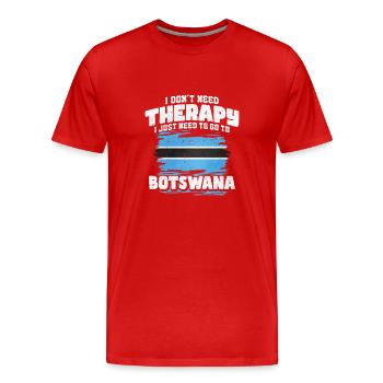 Botswana - Men's Premium Organic T-Shirt - red - Front - Damien (186cm)