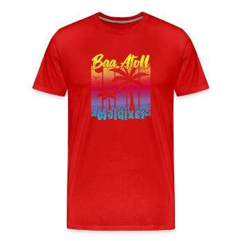 Baa Atoll Maldives - Men's Premium Organic T-Shirt - red - Front - Damien (186cm)