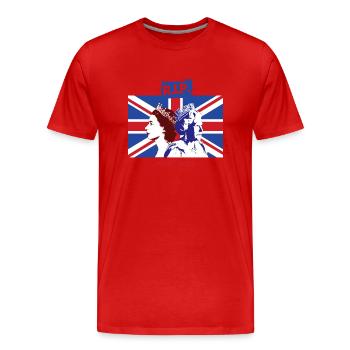 RIP - Königin Elizabeth II. - Das Ende einer Ära - Männer Premium Bio T-Shirt - Rot - Vorne - Damien (186cm)