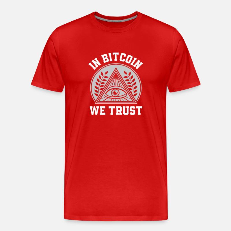 Bitcoin Cryptocurrency Gift CryptoTrader - Men's Premium Organic T-Shirt - red