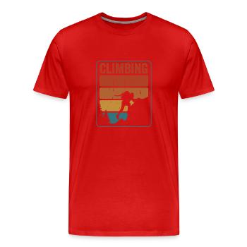 Kletterer Klettern Vintage Klettern - Männer Premium Bio T-Shirt - Rot - Vorne - Damien (186cm)