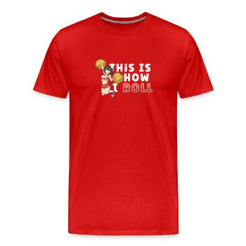 Cheerleading Cheerleader Girl Cheerleading Girl - T-shirt bio Premium Homme - rouge - Devant - Damien (186cm)
