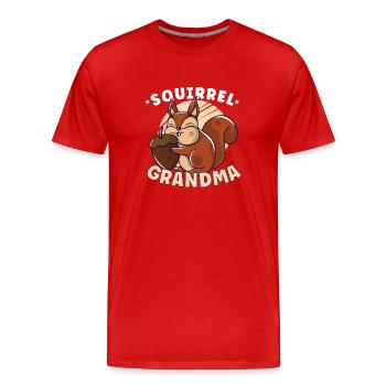 Funny Squirrel Fan Squirrel Lover Chipmunk Addict - Men's Premium Organic T-Shirt - red - Front - Damien (186cm)