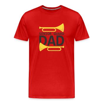 Marching Band Clarinetist School Rehearsal Music - Men's Premium Organic T-Shirt - red - Front - Damien (186cm)
