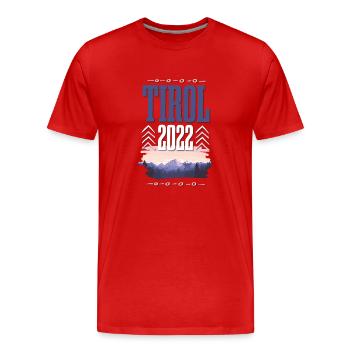 Tyrol 2022 - T-shirt bio Premium Homme - rouge - Devant - Damien (186cm)