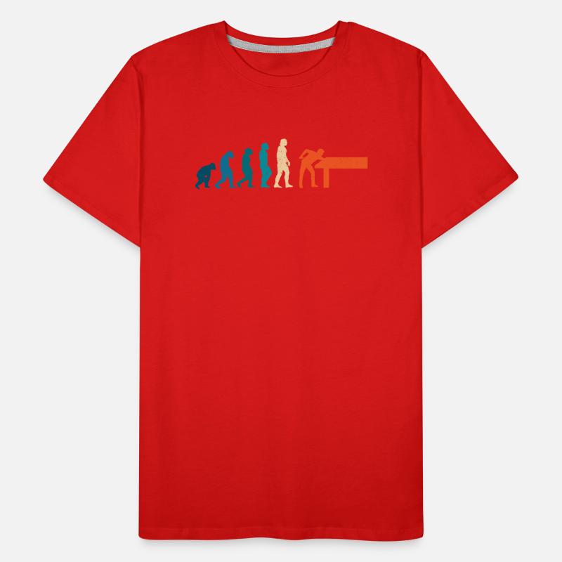 Billiard development, pool game, billiards player Men's Premium Organic T-Shirt