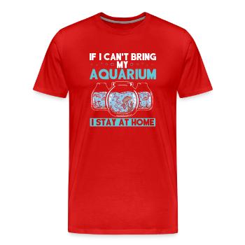 Développement d’aquariophiles, aquarium - T-shirt bio Premium Homme - rouge - Devant - Damien (186cm)