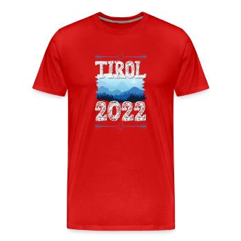 Tyrol 2022 - T-shirt bio Premium Homme - rouge - Devant - Damien (186cm)