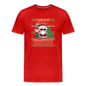 Frohe Weihnachten Korean Pop Idol Weihnachten - Männer Premium Bio T-Shirt - Rot - Vorne - Damien (186cm)