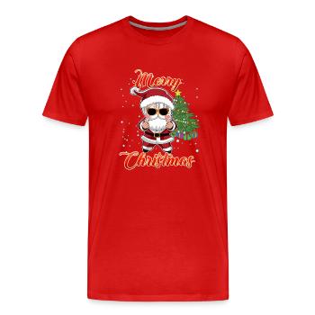 K-Pop Idol Père Noël Mignon Santa K Pop Noël - T-shirt bio Premium Homme - rouge - Devant - Damien (186cm)