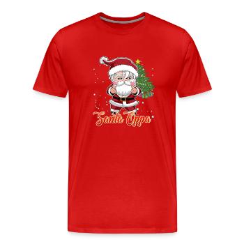 K-Pop Idol Santa Christmas K-Pop - Men's Premium Organic T-Shirt - red - Front - Damien (186cm)