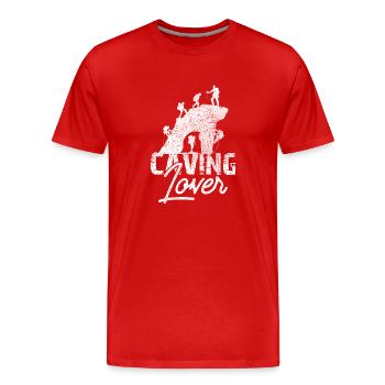 Höhlenliebhaber Höhle Caving Höhlenwandern Cave - Männer Premium Bio T-Shirt - Rot - Vorne - Damien (186cm)