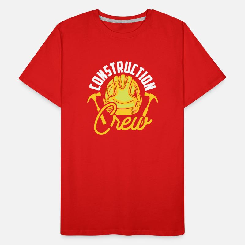 Construction Team Construction Worker Construction Site Teamwork Team Men's Premium Organic T-Shirt