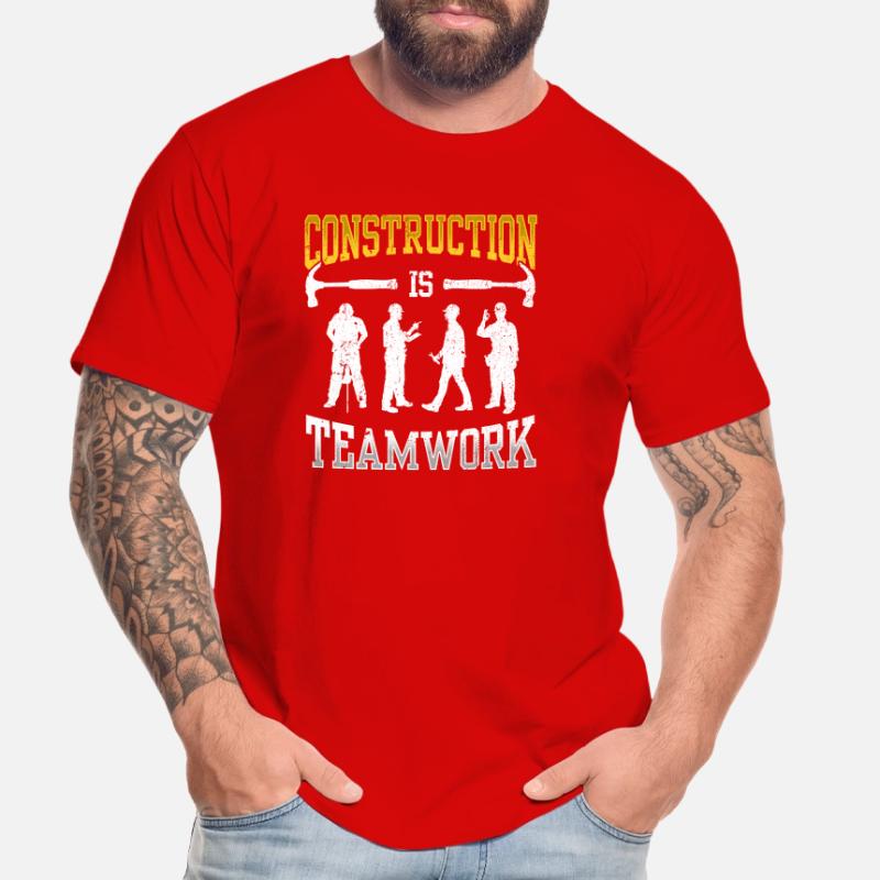 Construction work is teamwork Teamwork Construction Construction site Men's Premium Organic T-Shirt
