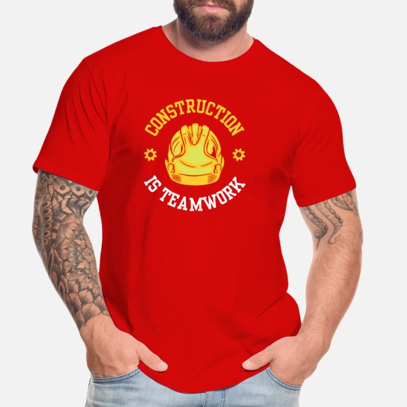 Construction work is teamwork Teamwork Construction Construction site Men's Premium Organic T-Shirt