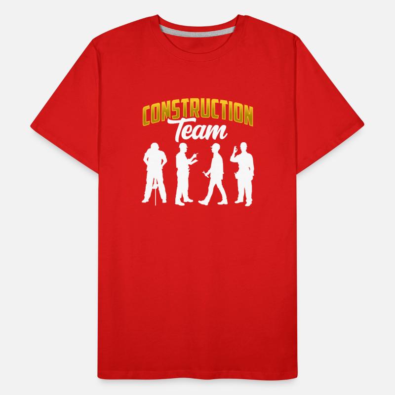 Construction Team Teamwork Construction site Construction workers Men's Premium Organic T-Shirt
