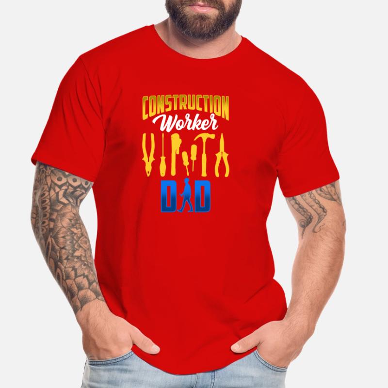 Construction Worker Father Construction Team Construction Site Teamwork Men's Premium Organic T-Shirt