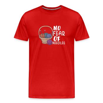 Sewing Machine Fun Sewing Sewing Sewing Fan Hobby - Men's Premium Organic T-Shirt - red - Front - Damien (186cm)