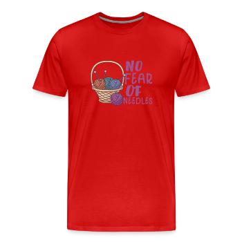 Sewing Machine Fun Sewing Sewing Sewing Fan Hobby - Men's Premium Organic T-Shirt - red - Front - Damien (186cm)