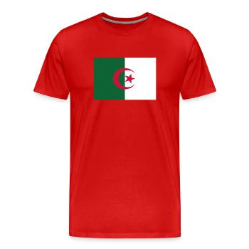 Official Algeria Flag Algerian Country Pride - Men's Premium Organic T-Shirt - red - Front - Damien (186cm)