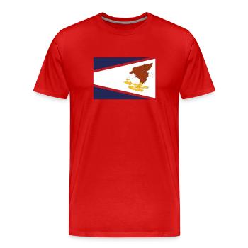 Official American Samoa Flag American Country - Men's Premium Organic T-Shirt - red - Front - Damien (186cm)