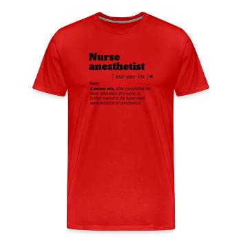 essen Anästhesist wiederholen schlaflabor - Männer Premium Bio T-Shirt - Rot - Vorne - Damien (186cm)