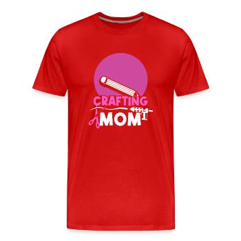 Artisanat Maman Artisanat Mère Amateur - T-shirt bio Premium Homme - rouge - Devant - Damien (186cm)