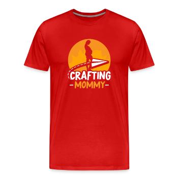 Artisanat Maman Amateur Mère Artisanat - T-shirt bio Premium Homme - rouge - Devant - Damien (186cm)