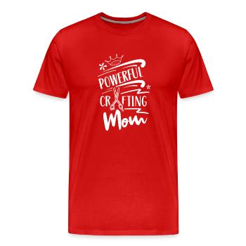 Grand Artisanat Maman Artisanat Mère Amateur - T-shirt bio Premium Homme - rouge - Devant - Damien (186cm)
