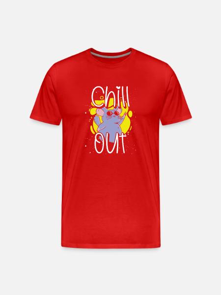 Refroidissement du chinchilla - T-shirt bio Premium Homme - rouge