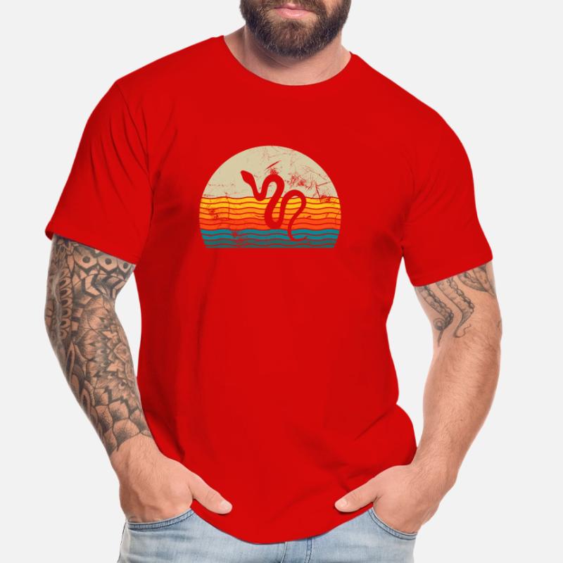 Snake Retro Reptile Python Gift idea Men's Premium Organic T-Shirt